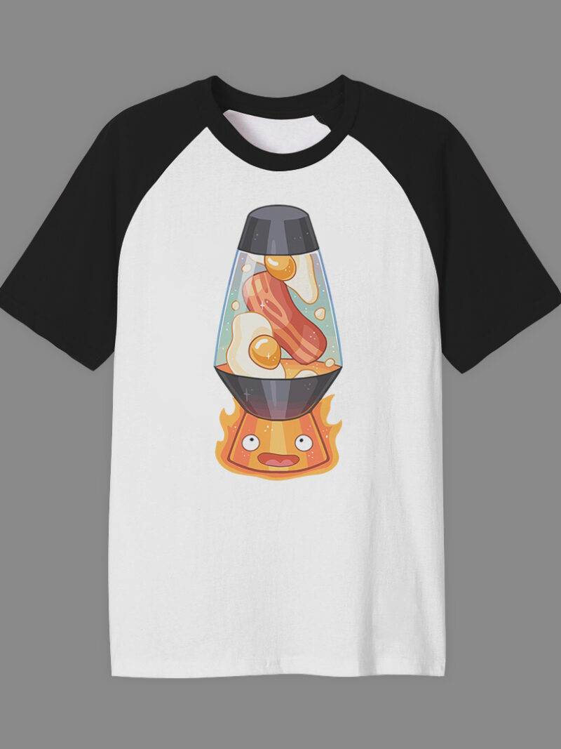 Calcifer lampara | Camiseta manga negra | Ghibli