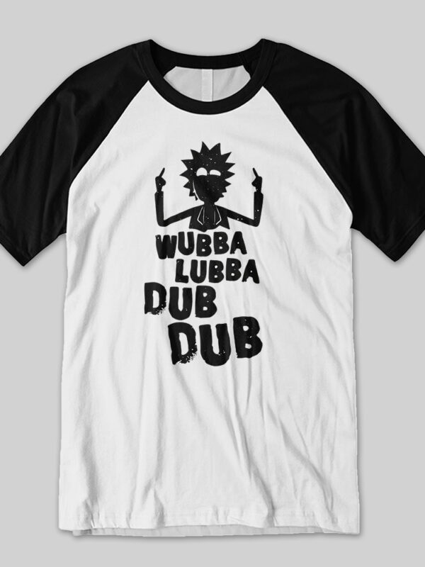 Wubba Lubba Dub Dub | Camiseta manga negra | Rick and Morty