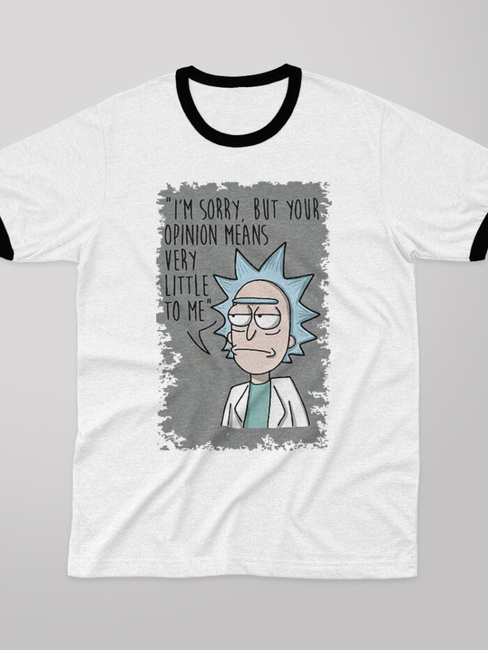 Your little Opinion | Camiseta borde negro | Rick and Morty
