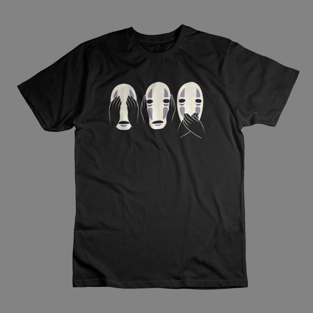Kaonashi Moods | Camiseta negra | Ghibli