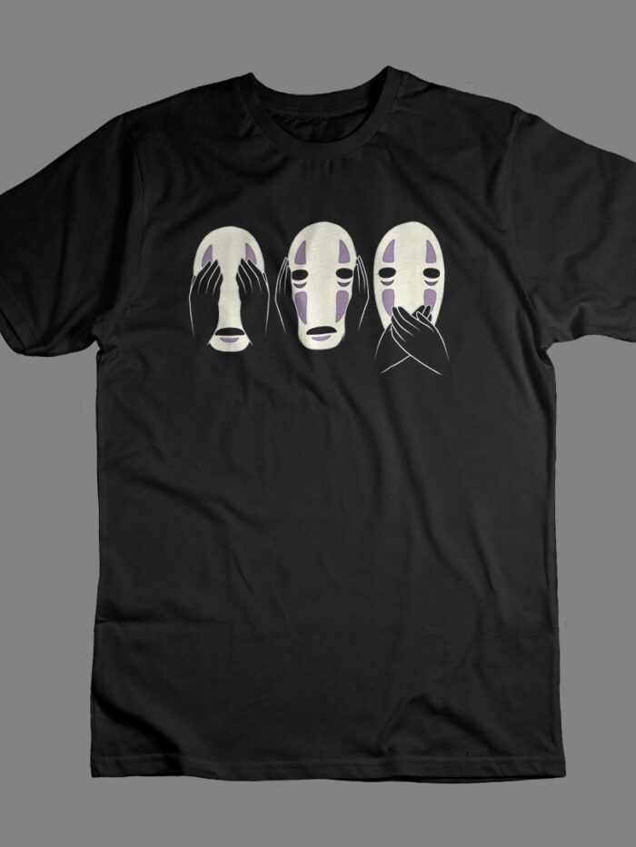 Kaonashi Moods | Camiseta negra | Ghibli