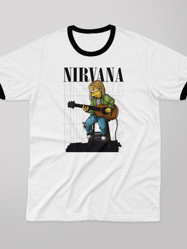 Bart Cobain | Camiseta borde negro
