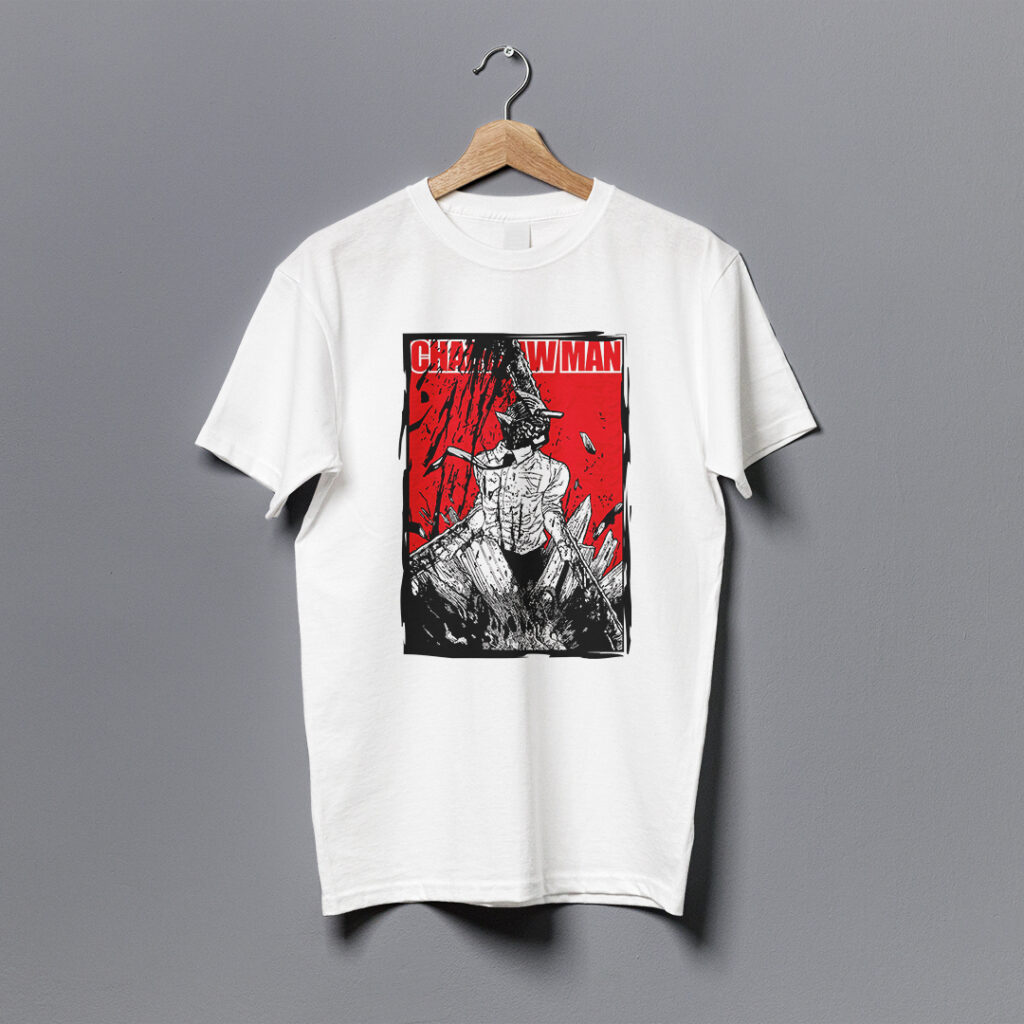 Red | Camiseta blanca | Chainsaw Man