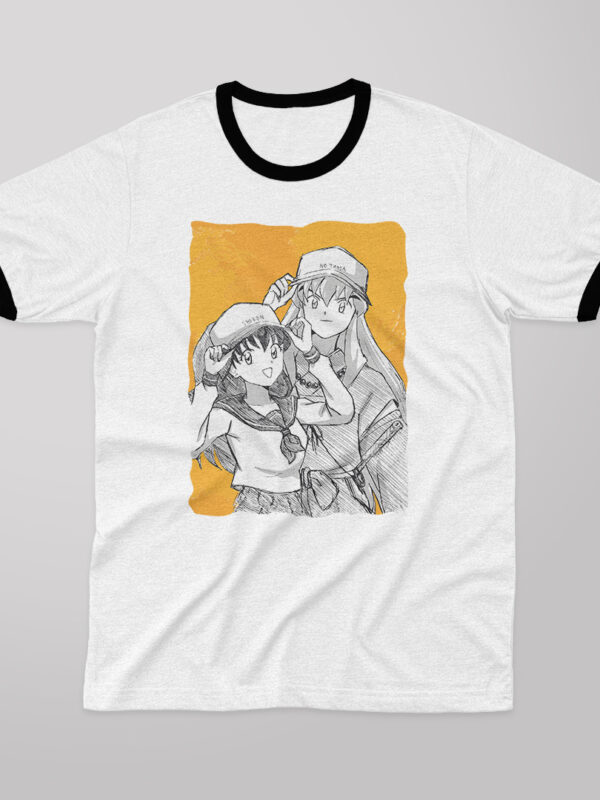 Inuyasha y Kahome | Camiseta borde negro