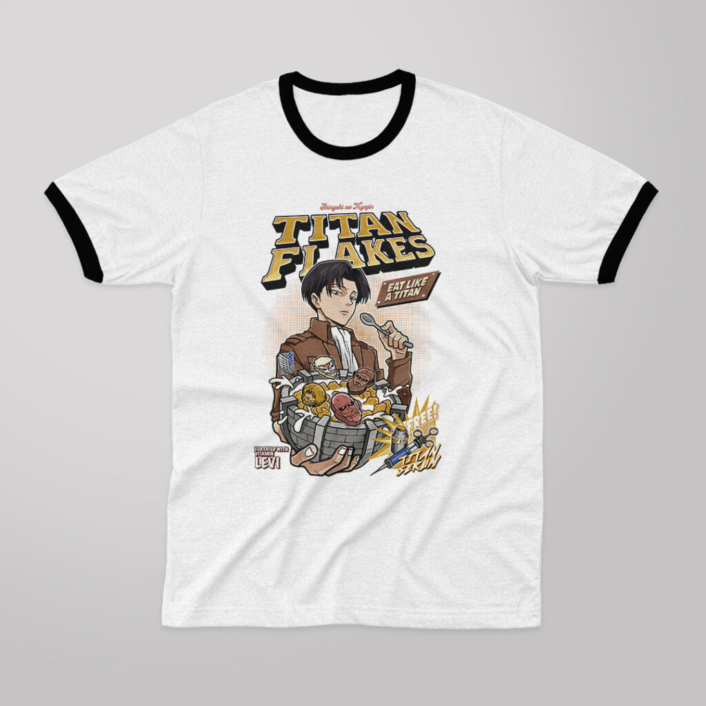 Levi Cereal | Camiseta Color | Shingeki no Kyojin - Imagen 2
