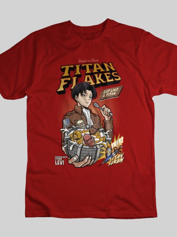 Levi Cereal | Camiseta Color | Shingeki no Kyojin