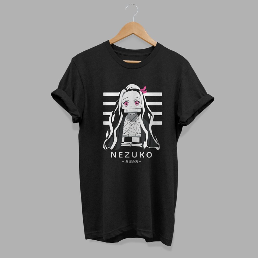 Nezuko Rayas | Camiseta negra | Kimetsu no Yaiba