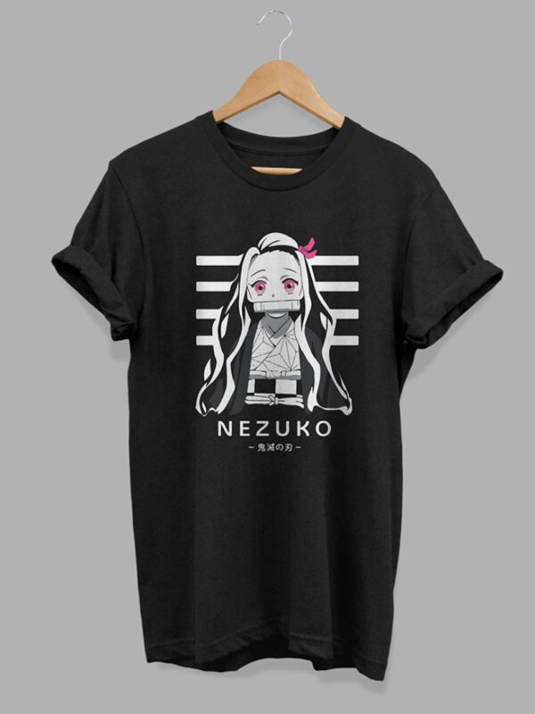 Nezuko Rayas | Camiseta negra | Kimetsu no Yaiba