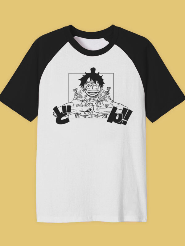 Luffy Fight | Camiseta manga negra | One piece