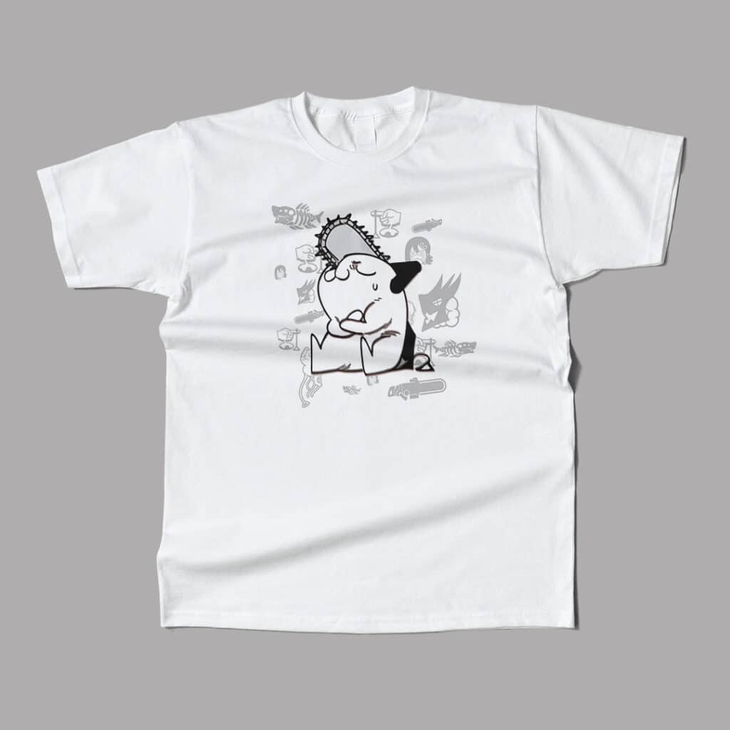 Pochita | Camiseta blanca | Chainsaw Man