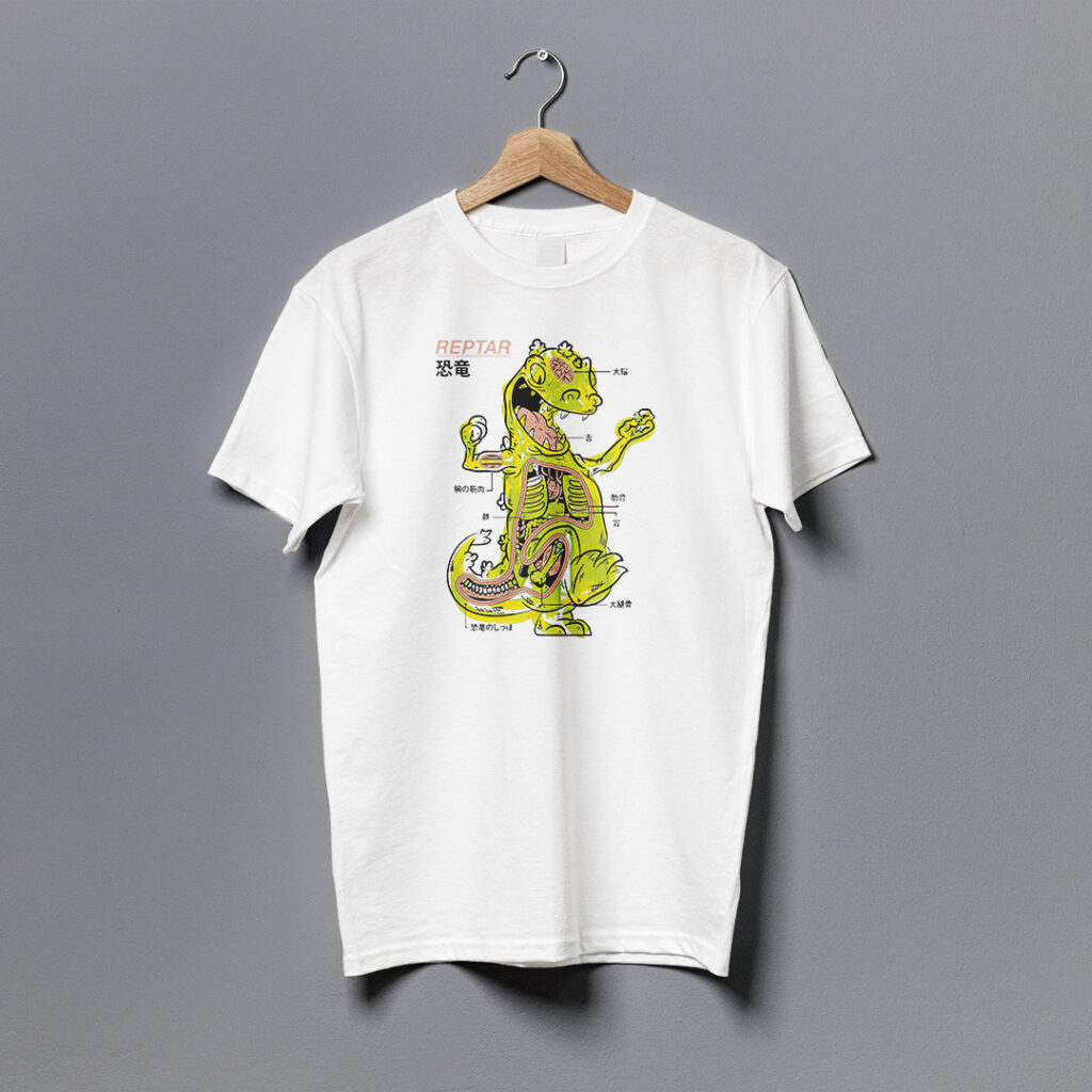 Anatomía de Reptar | Camiseta blanca | Rugrats