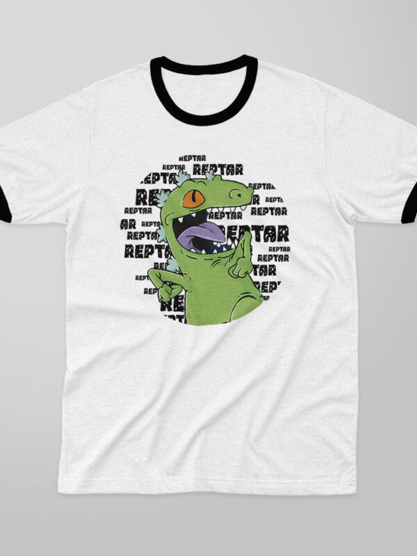 Reptar Letters | Camiseta borde negro | Rugrats