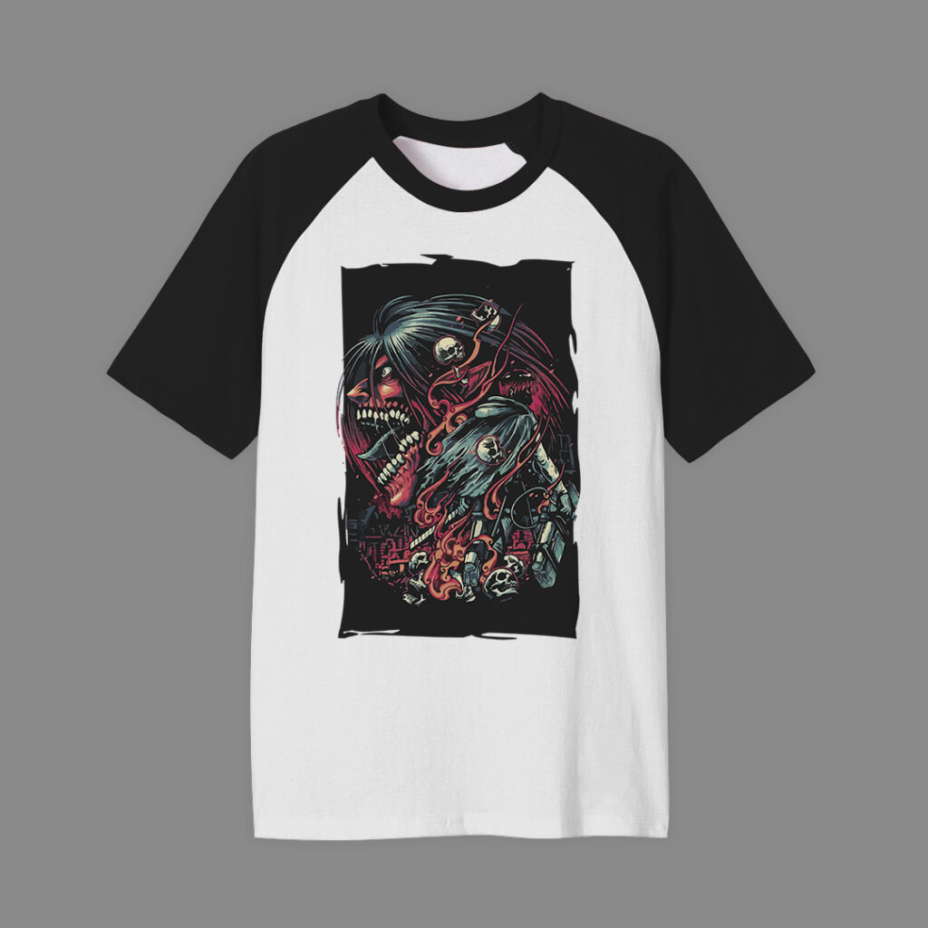 Shingeki no kyojin | Camiseta borde negro