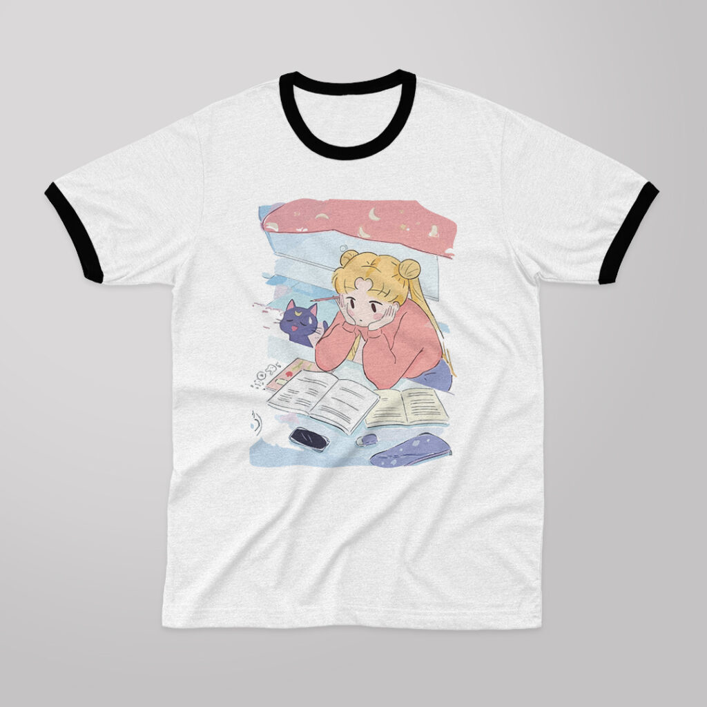 Sailor Study | Camiseta borde negro | Sailor moon