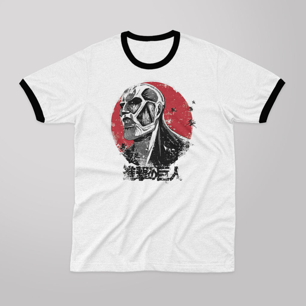 Titan Colosal | Camiseta borde negro | Shingeki no Kyojin
