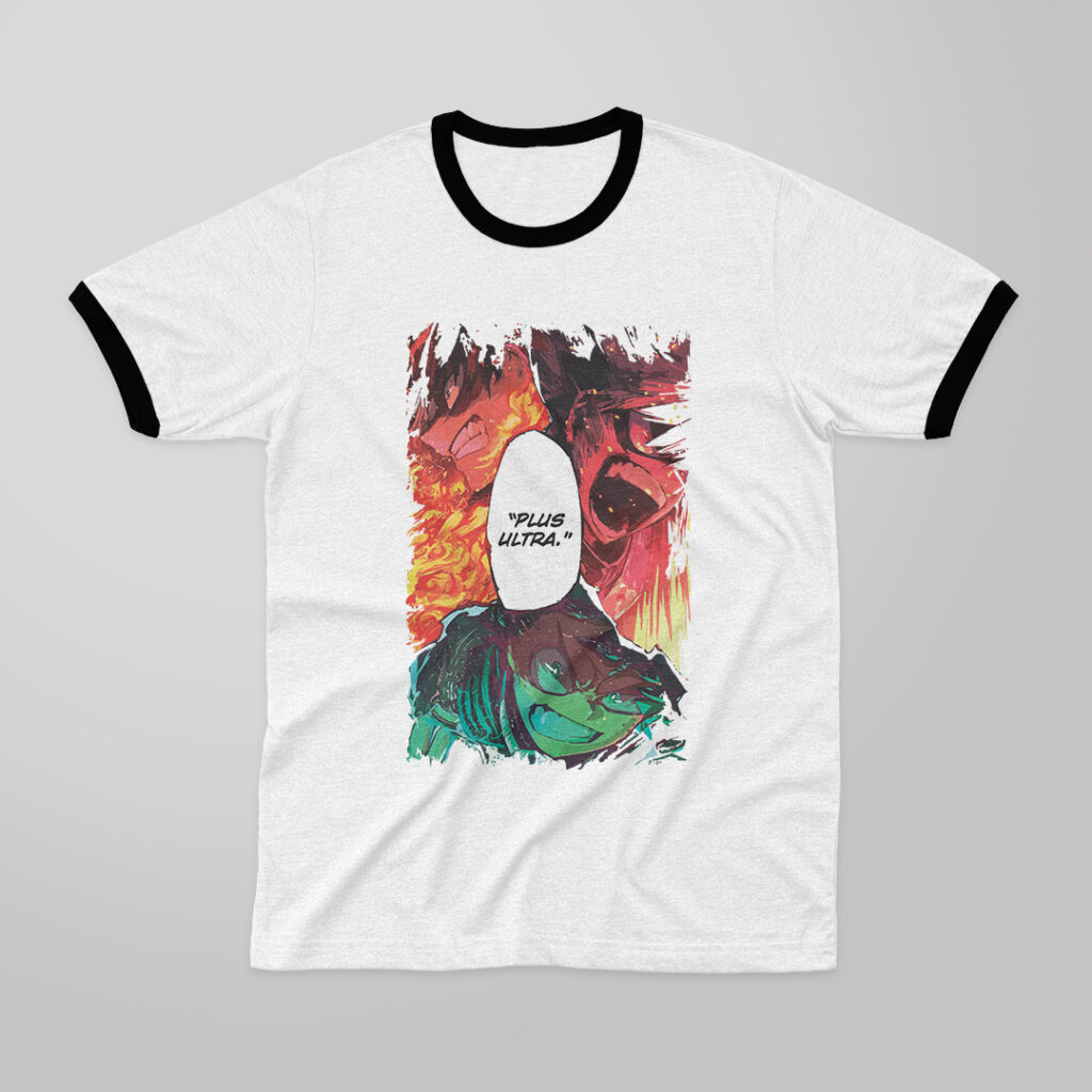 Plus Ultra | Camiseta manga negra | Boku no hero academia