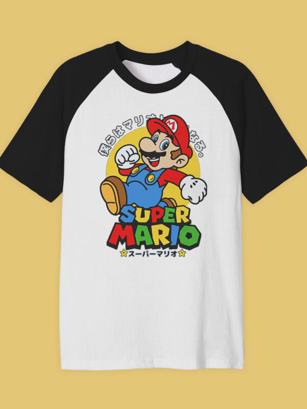 Super Mario | Camiseta manga negra | Mario Bros.