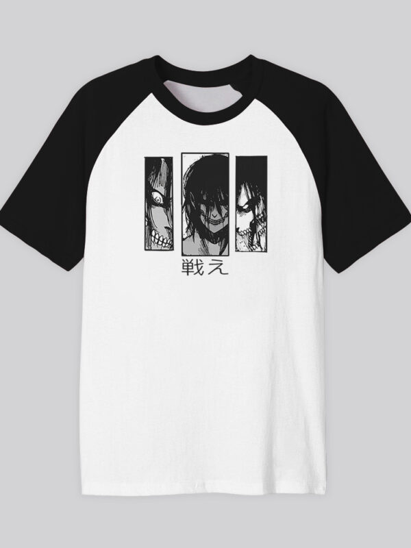 Eren Titan | Camiseta manga negra | Shingeki no Kyojin