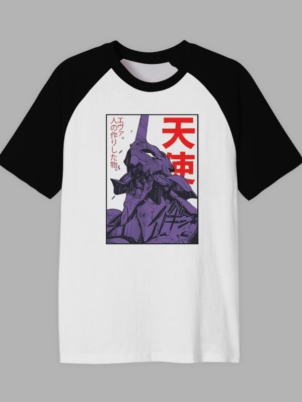 Eva Purple | Camiseta manga negra | Evangelion