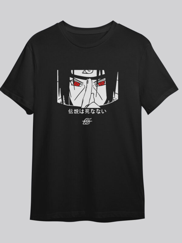 Itachi sharingan | Camiseta negra / Manga negra | Naruto