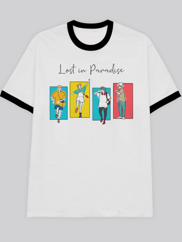 Lost in Paradise | Camiseta borde negro | Jujutsu Kaisen