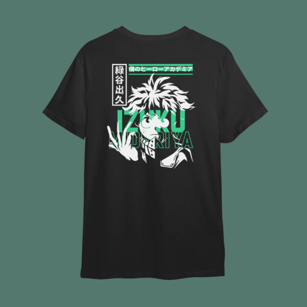 Izuku Midoriya | Camiseta negra | Boku no hero academia