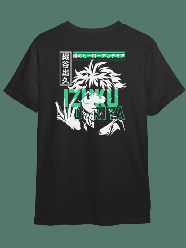 Izuku Midoriya | Camiseta negra | Boku no hero academia
