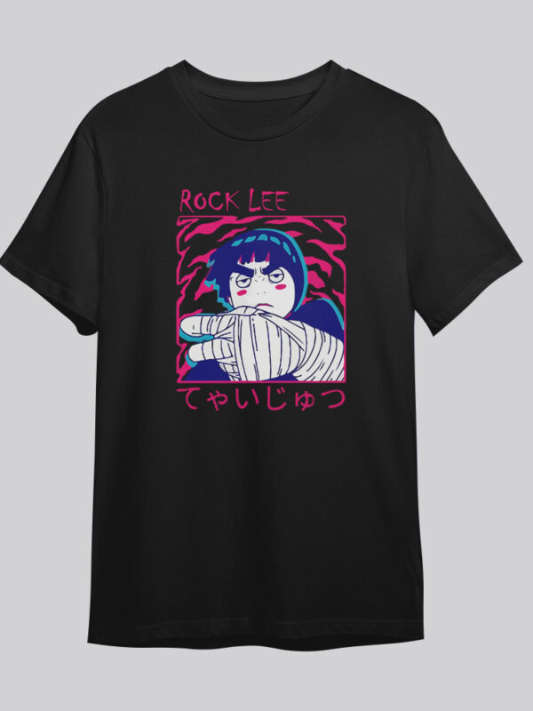 Rock Lee Drunk | Camiseta negra | Naruto
