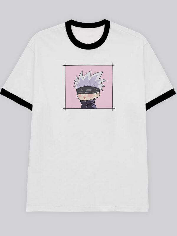 Gojo Chibi | Camiseta borde negro | Jujutsu Kaisen