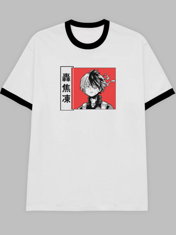 Todoroki | Camiseta bordes negros | Boku no hero academia