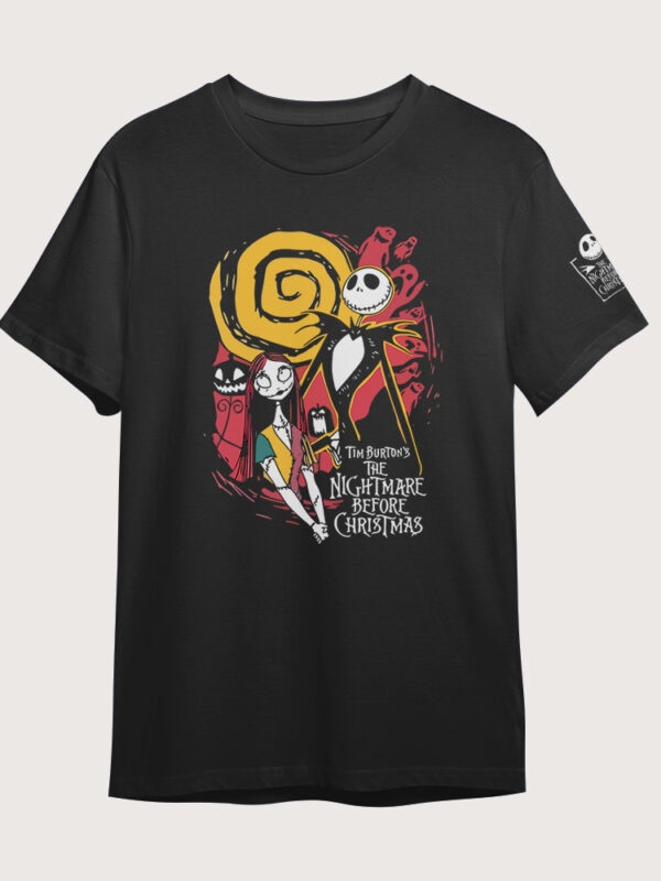 Jack & Sally | Camiseta negra | Jack Skellington