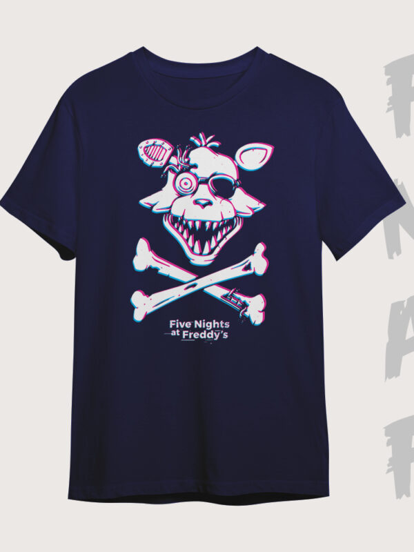 Foxy Skull | Camiseta azul oscuro | Five Nights at Freddy's