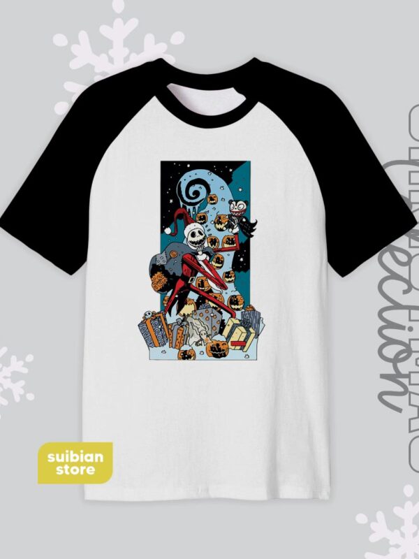Jack Christmas | Camiseta manga negra | Navidad | Jack Skellington