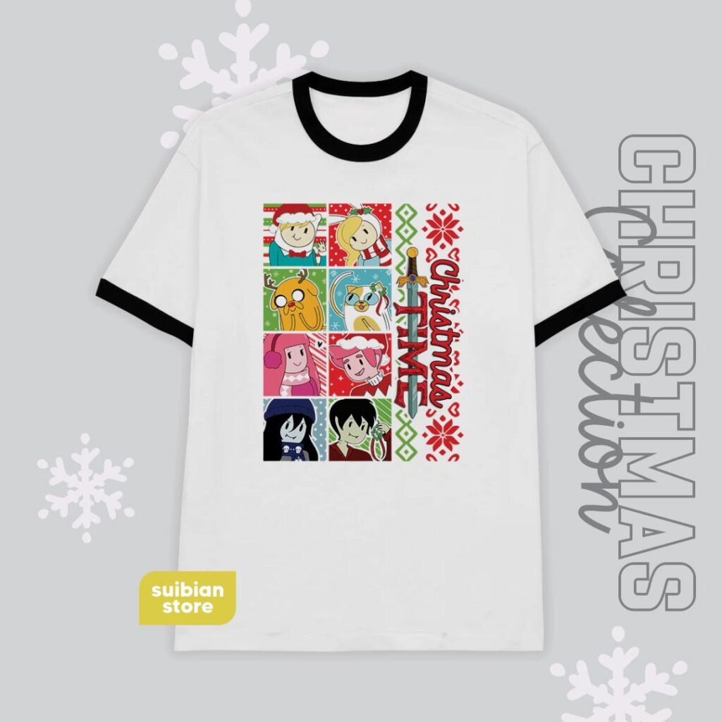 Christmas Time | Camiseta bordes negros | Navidad