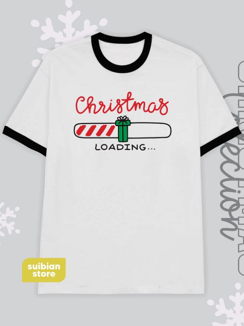 Christmas Loading... | Camiseta bordes negros | Navidad