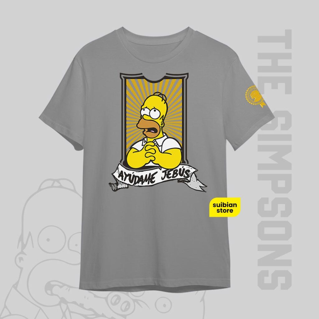 Ayúdame Jebús | Camiseta gris | Los Simpsons
