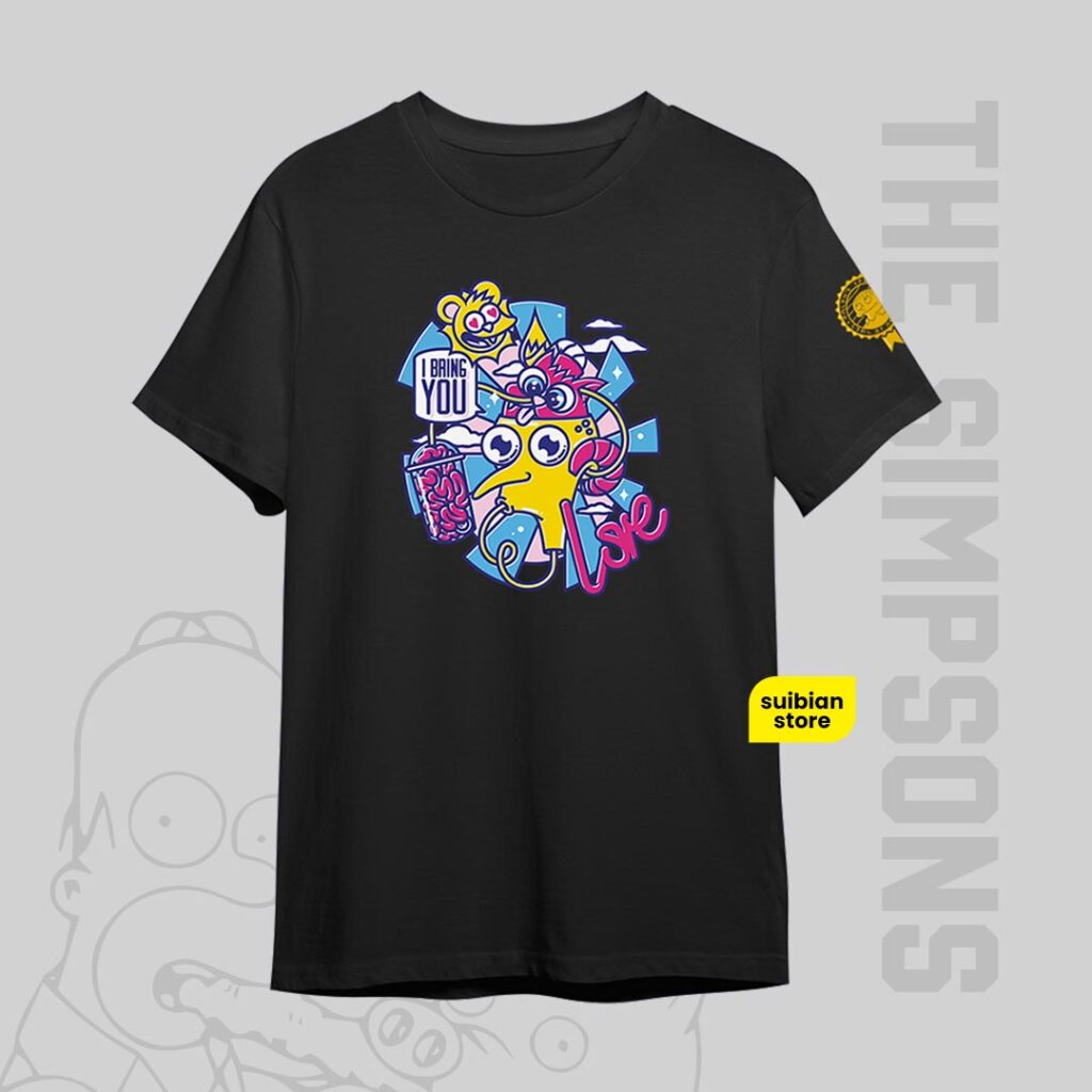 Love Juice| Camiseta amarilla | Los Simpsons - Imagen 4