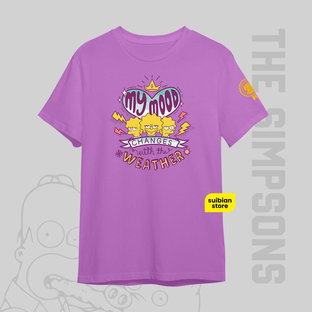 Lisa Moods | Camiseta violeta pastel | Los Simpsons
