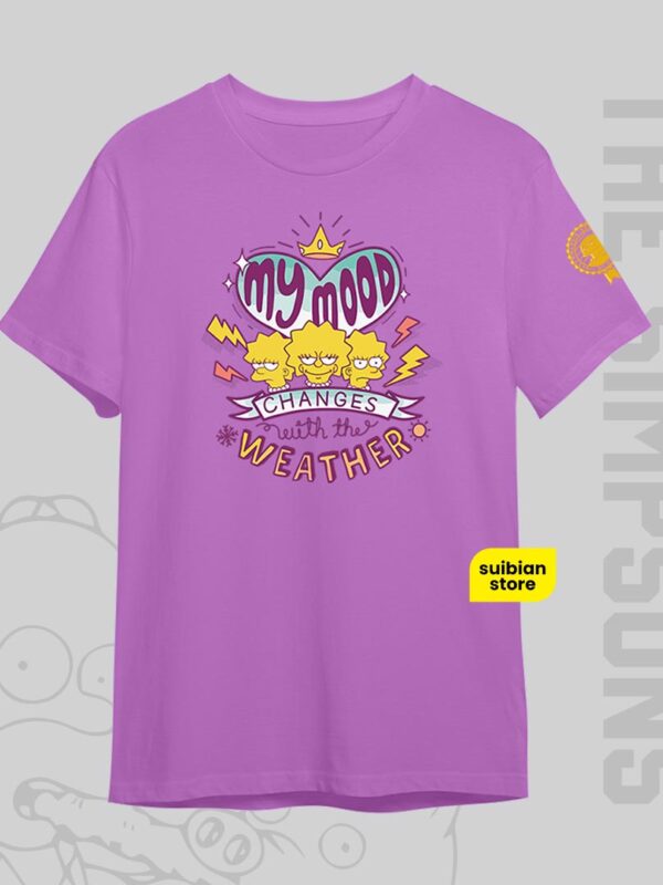 Lisa Moods | Camiseta violeta pastel | Los Simpsons