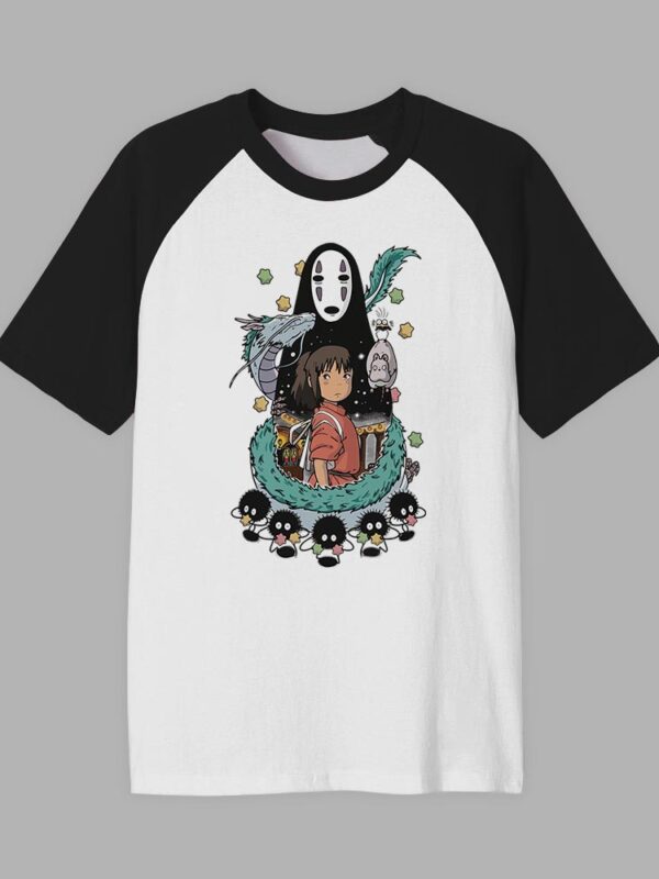 Viaje de chihiro | Camiseta manga negra | Ghibli