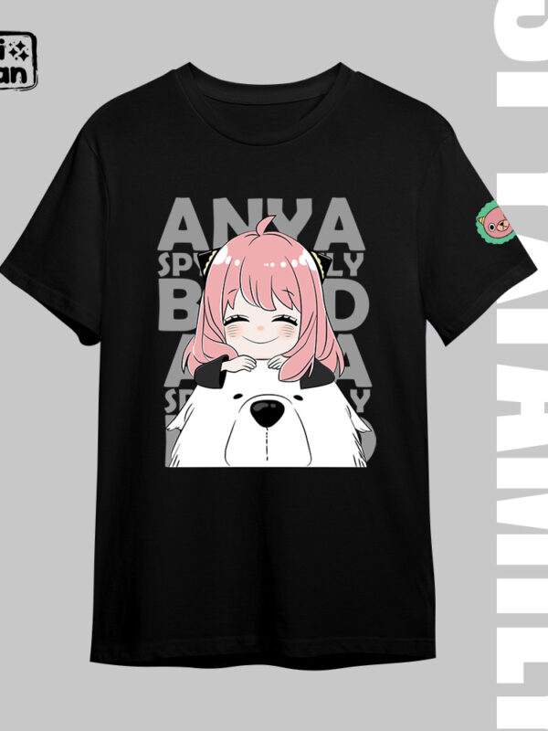 Anya & Bond | Camiseta negra | Spy x Family