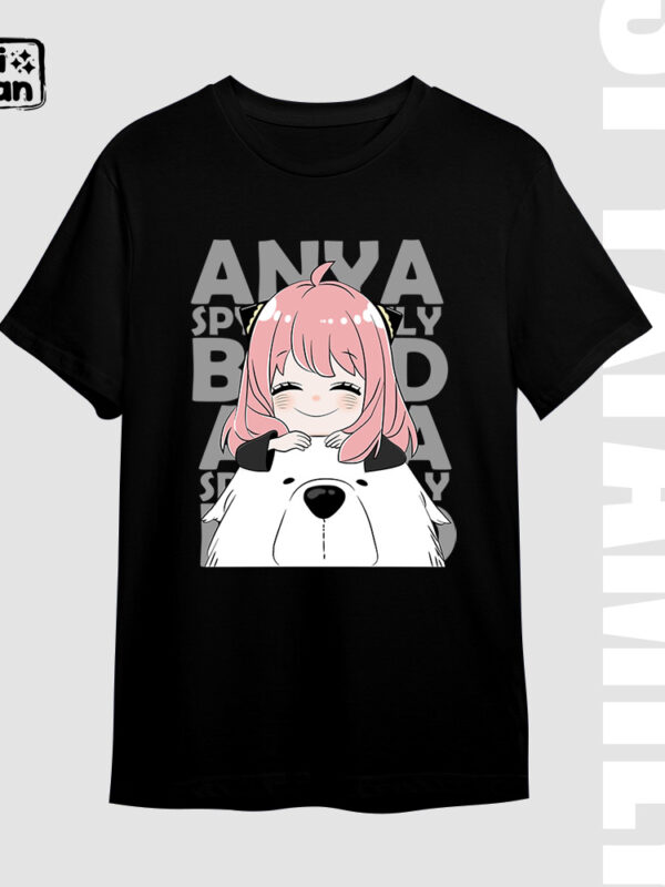 Anya & Bond | Camiseta negra | Spy x Family