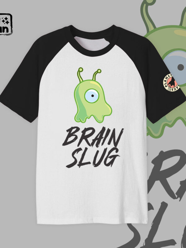 Brain Slug | Camiseta manga negra | Futurama