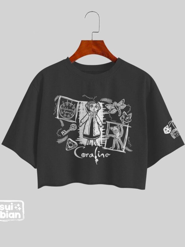 Coraline | Croptop Oversize negro
