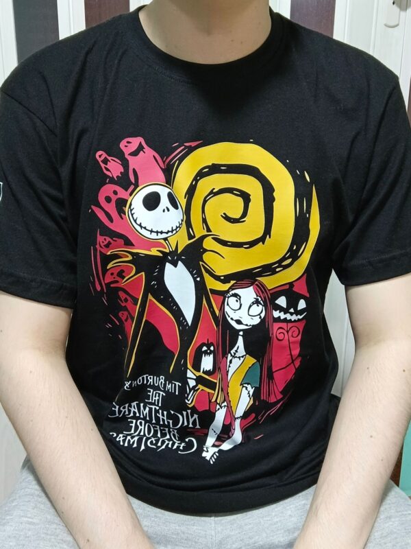 Jack & Sally | Camiseta negra | Jack Skellington