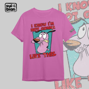 Coraje | Camiseta violeta / Manga negra | Cartoon Network