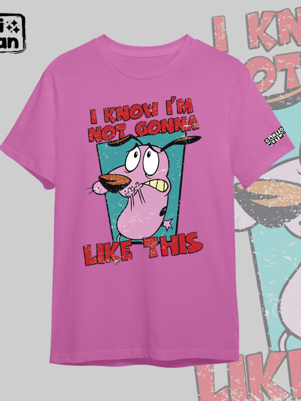 Coraje | Camiseta violeta / Manga negra | Cartoon Network