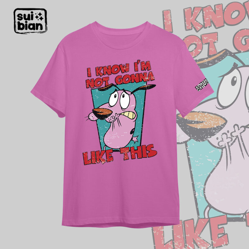 Coraje | Camiseta violeta / Manga negra | Cartoon Network