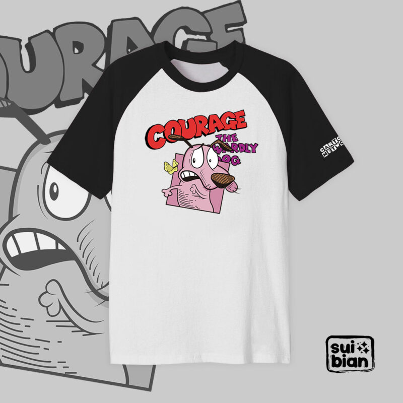 Coraje el perro | Camiseta borde negro | Cartoon Network - Imagen 3