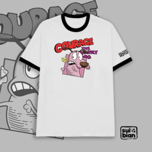 Coraje el perro | Camiseta borde negro | Cartoon Network